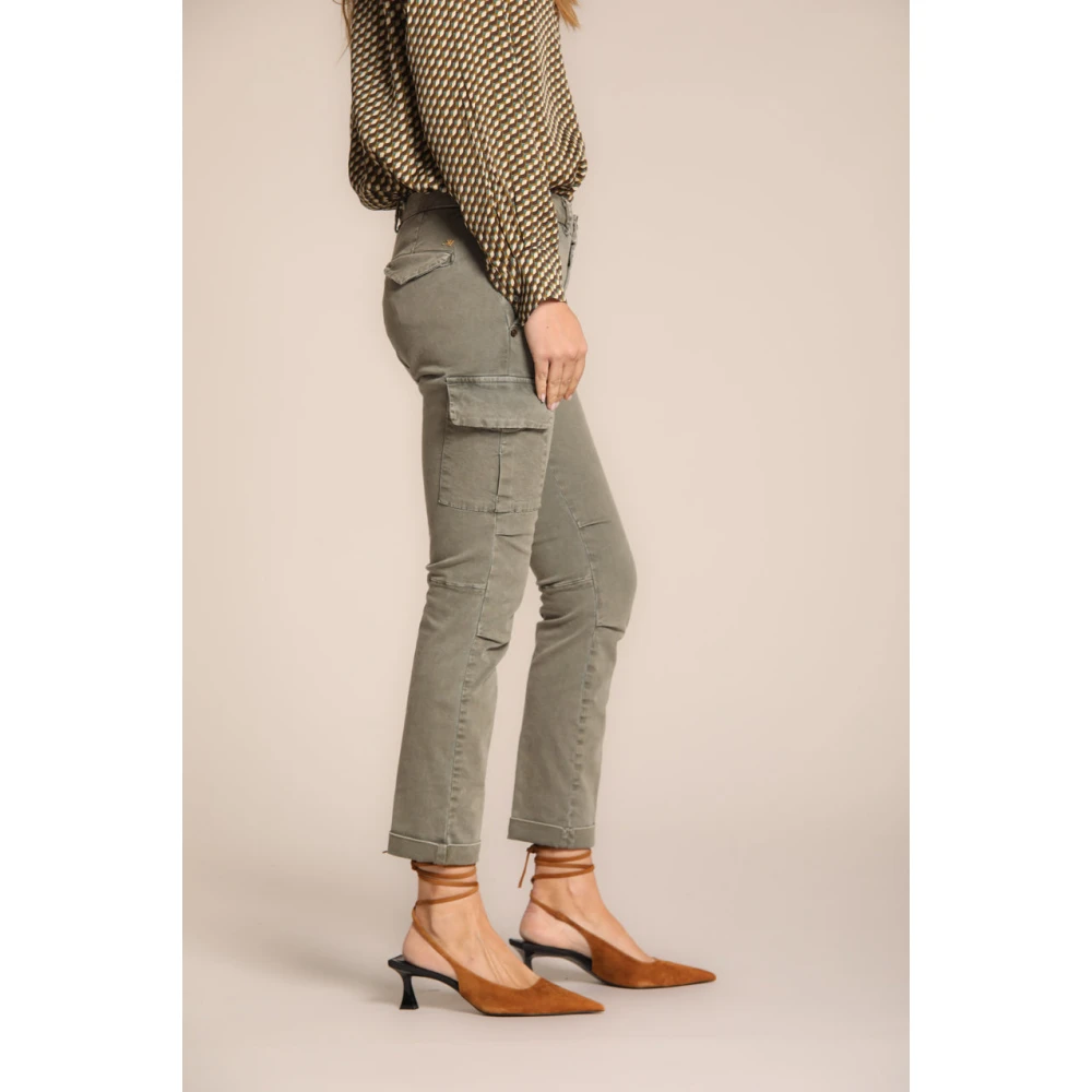 Mason's Curvy Fit Cargo Broek Groen Green Dames