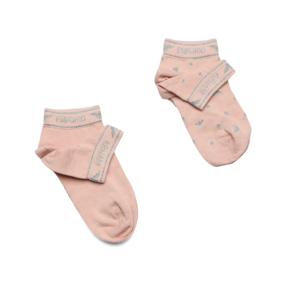 Emporio Armani Set met korte sokken en logo print Pink Dames
