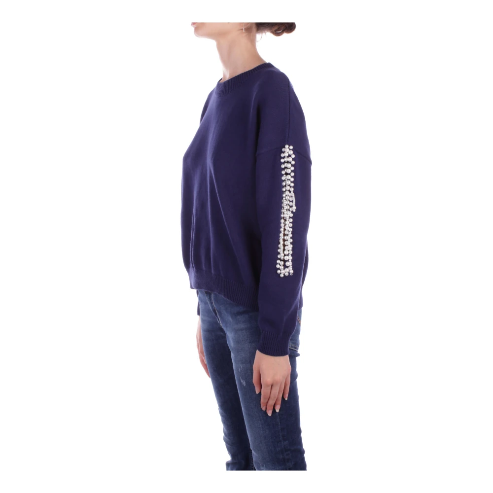Liu Jo Blauwe Sweater met Cut-Out Details Blue Dames