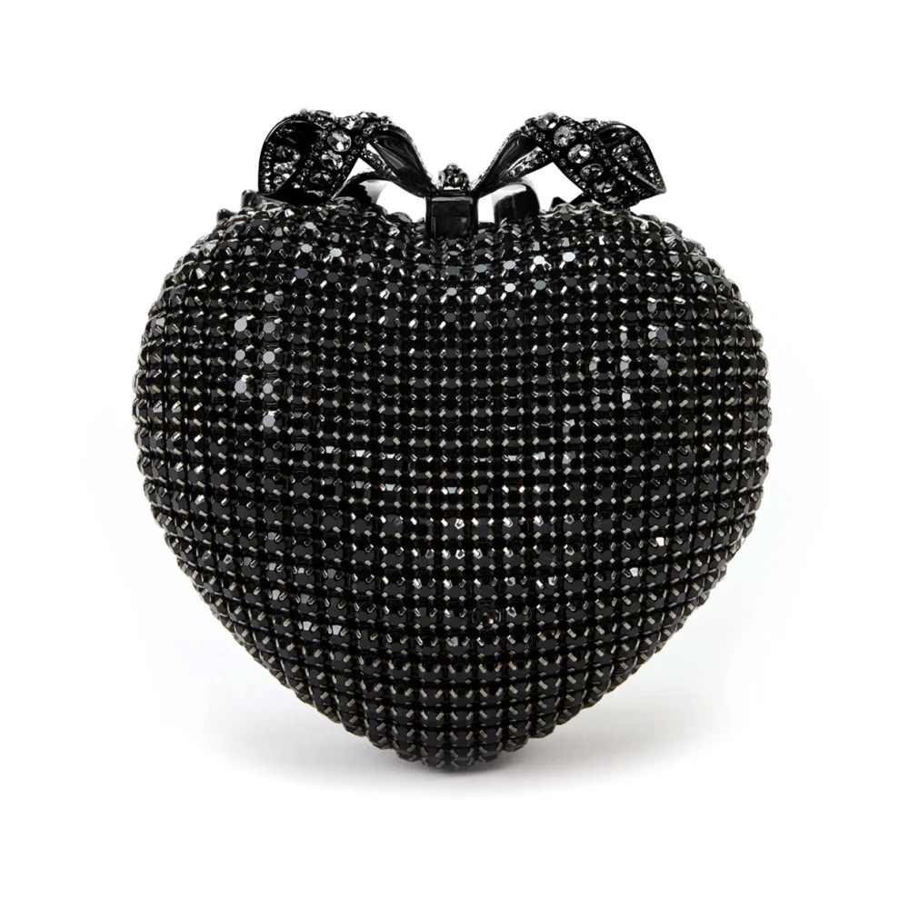 Self Portrait Strass Strik Clutch Zwart Diamanté Black Dames