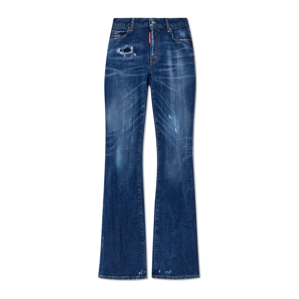 Dsquared2 Medium Taille Flare jeans Blue Dames