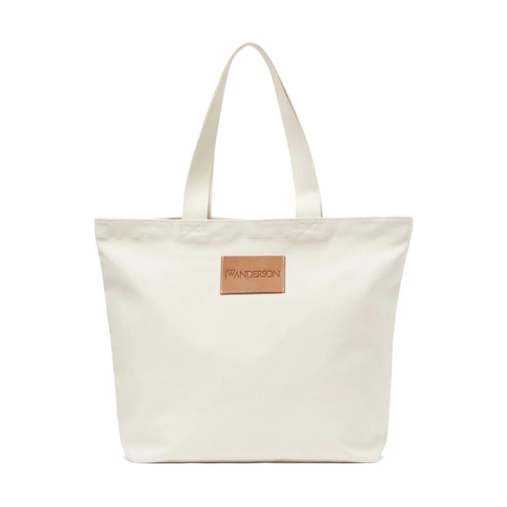 JW Anderson Tote Tas met Grafische Print in Wit White Dames