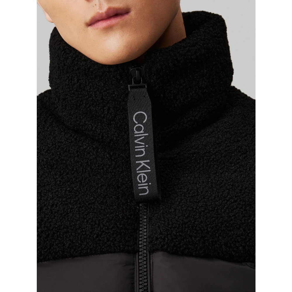 Calvin Klein Zwarte Sherpa Pufferjas Black Heren