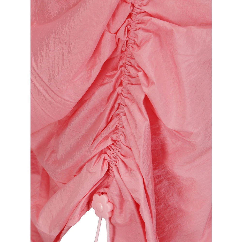 Cecilie Bahnsen Taffeta Crew Neck Zip Top Pink Dames