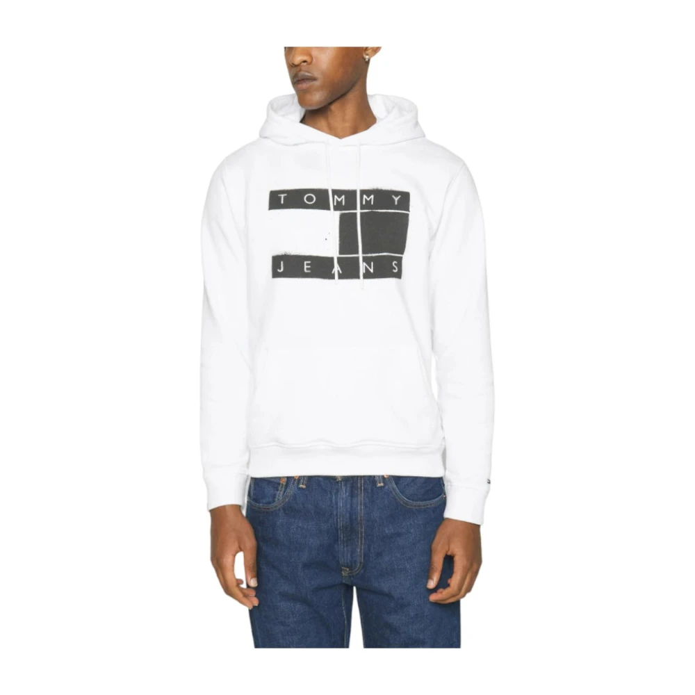 Tommy Hilfiger Men's White Flag Spray Sweatshirt - Hoodies - Xl - Sweatshirts & Hoodies