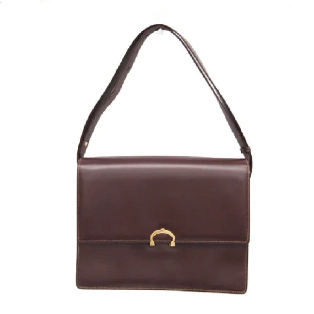 Cartier Vintage Pre-owned Leather shoulder-bags Red Dames