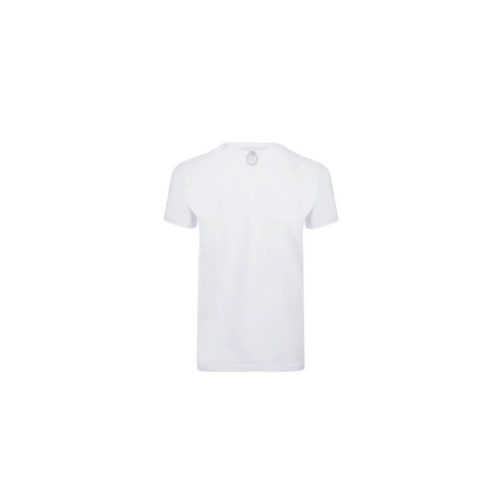 Billionaire Wit Logo Print Katoenen T-Shirt White Heren
