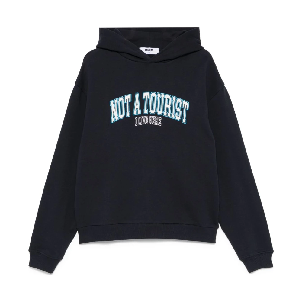 Msgm Blauwe Sweatshirt voor Mannen Blue Heren