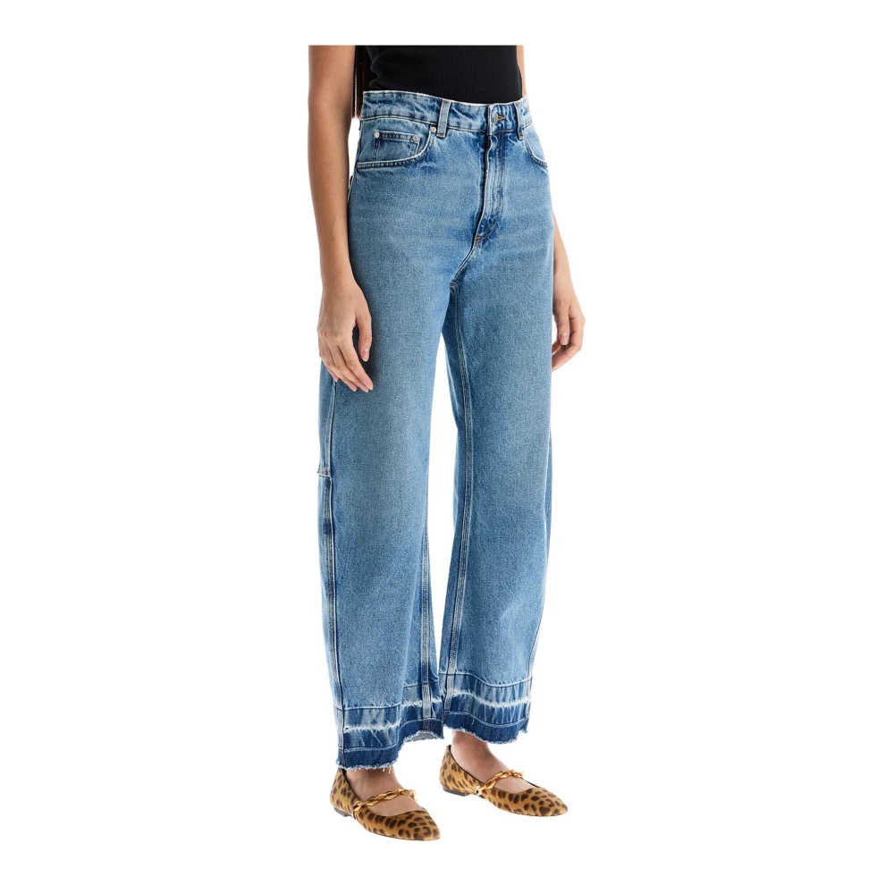 Stella Mccartney Vintage Barrel Jeans met Distressed Wassing Blue Dames