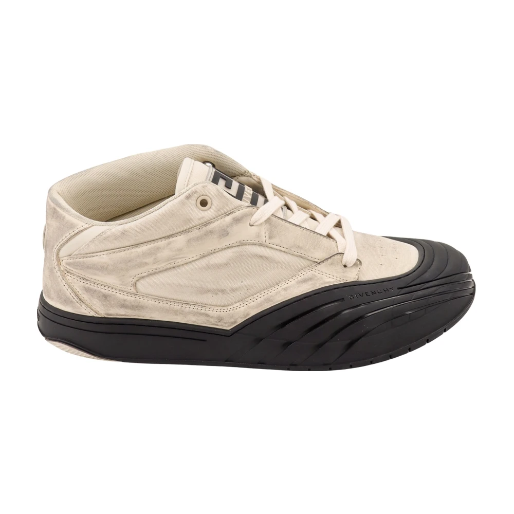 Givenchy Iconische Logo Leren Sneakers Heren Schoenen Beige