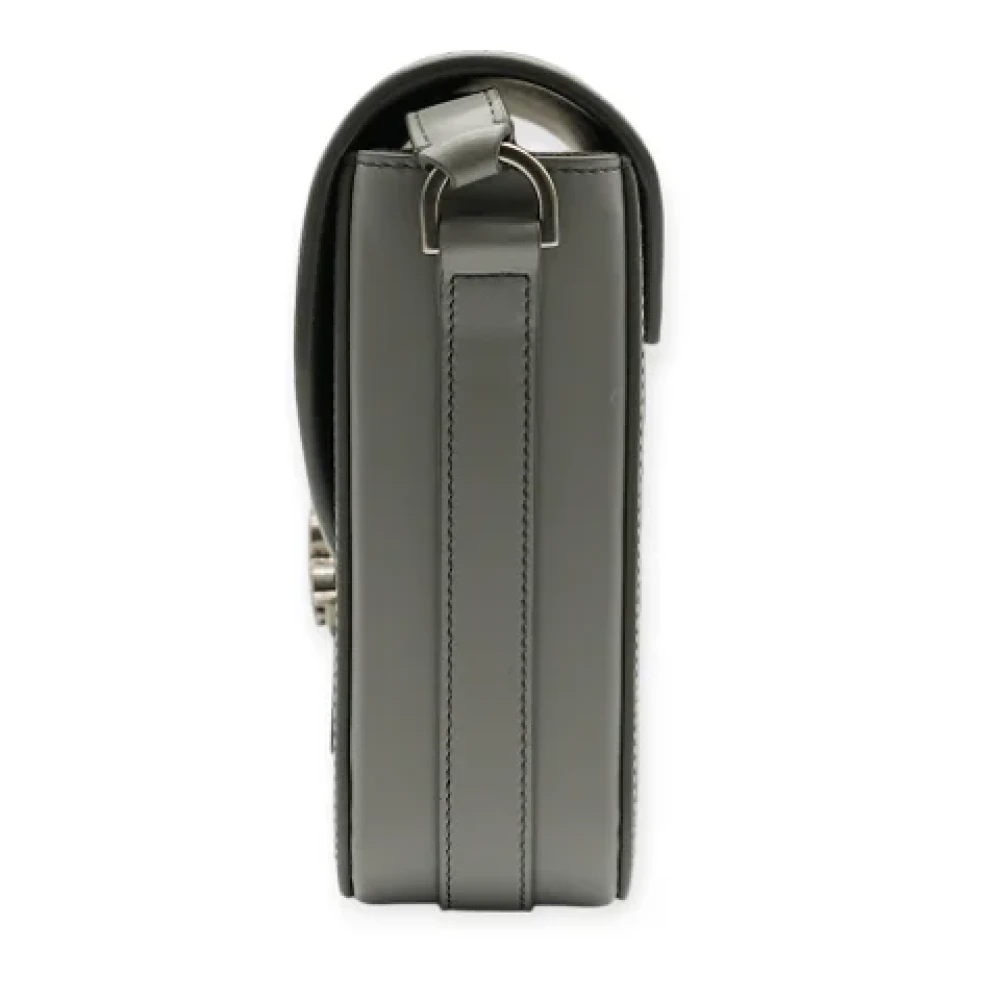 Dior Vintage Pre-owned Leather dior-bags Gray Dames