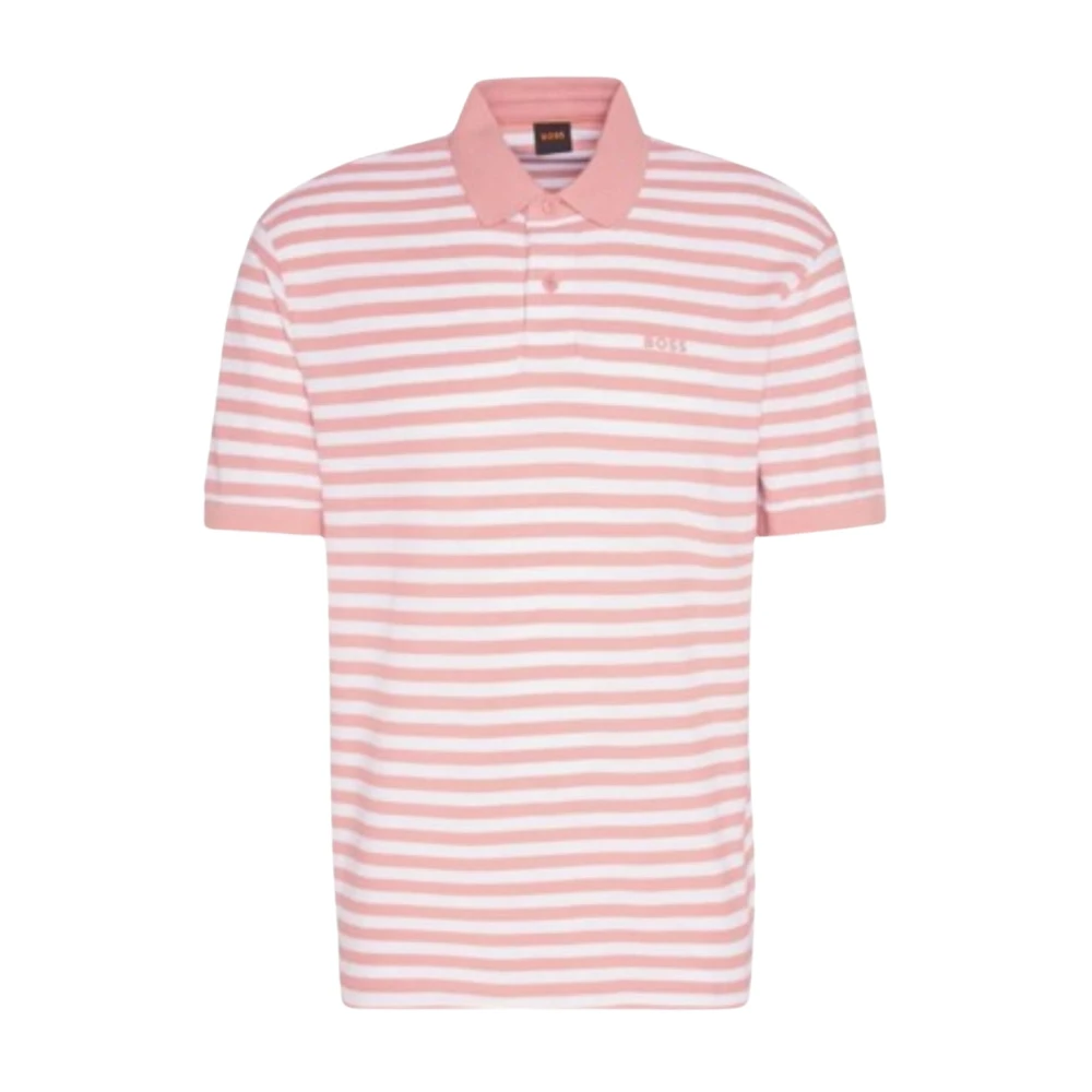 Hugo Boss Gestreept Polo Shirt Heren Pink Heren