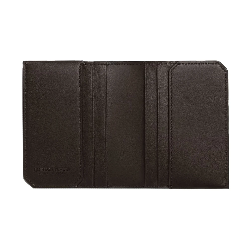 Bottega Veneta Intrecciato Piccolo Flap Kaarthouder Brown Heren