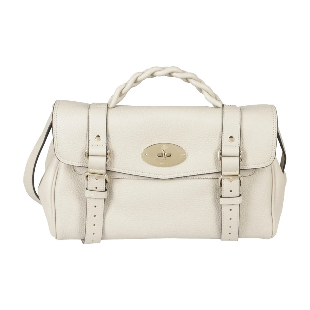 Mulberry Heavy Grain Alexa Leren Tas Beige Dames