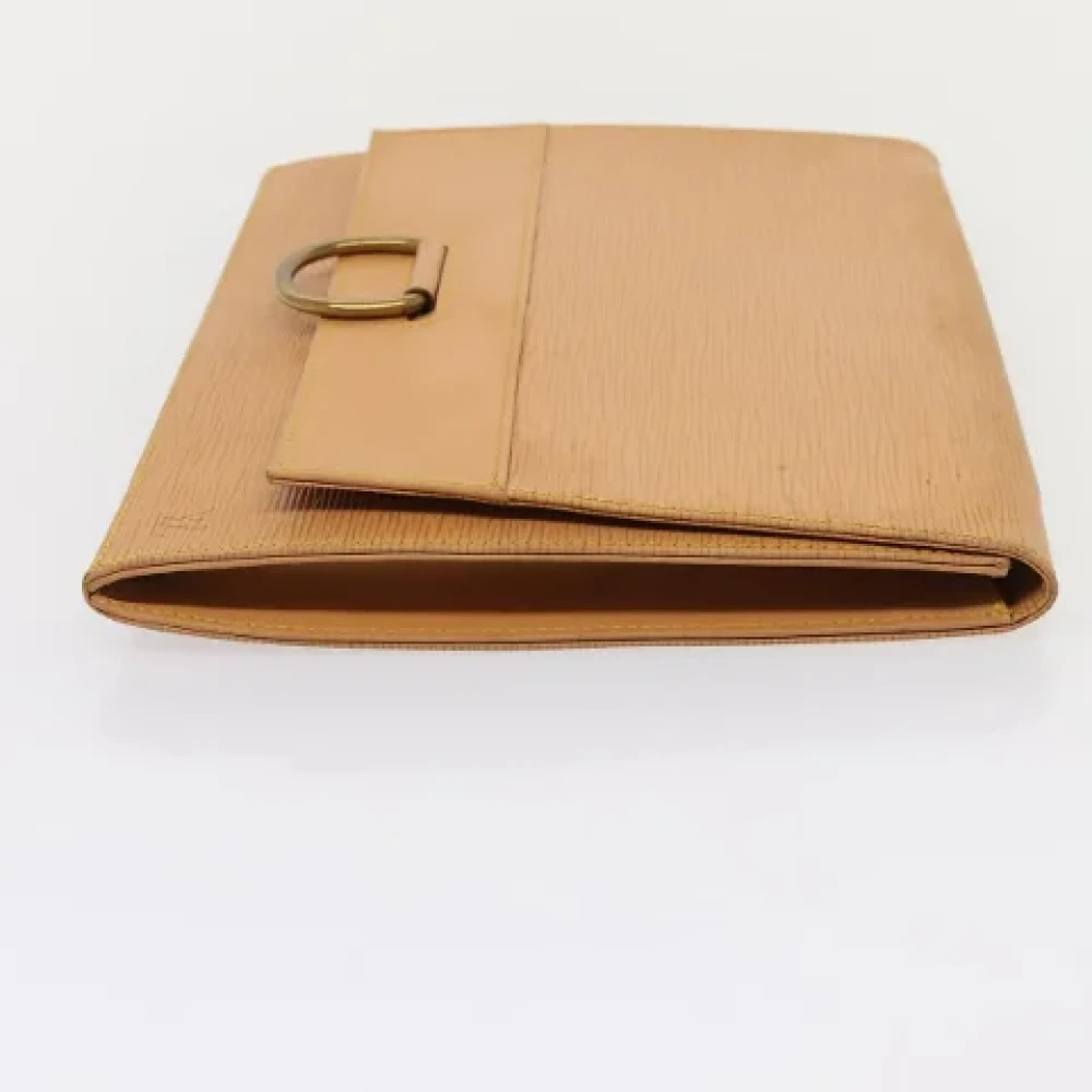 Louis Vuitton Vintage Pre-owned Leather clutches Beige Dames