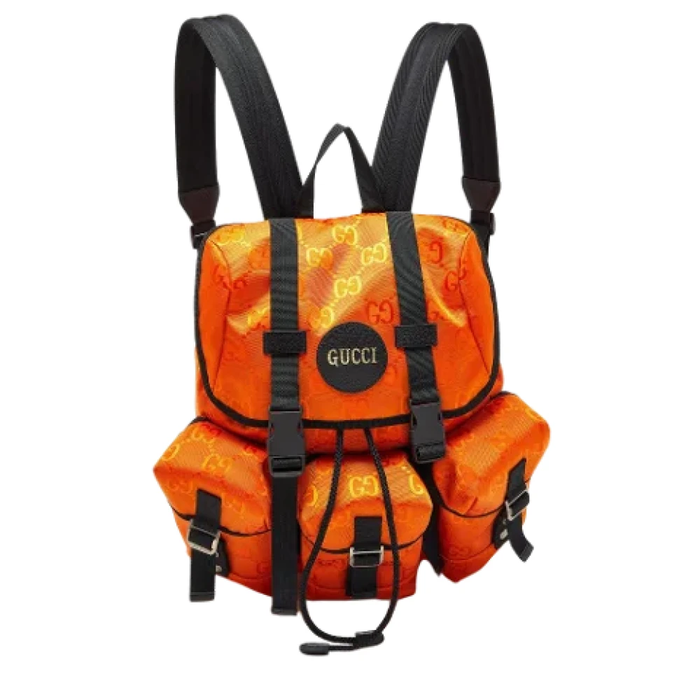 Gucci Vintage Pre-owned Nylon backpacks Orange Dames