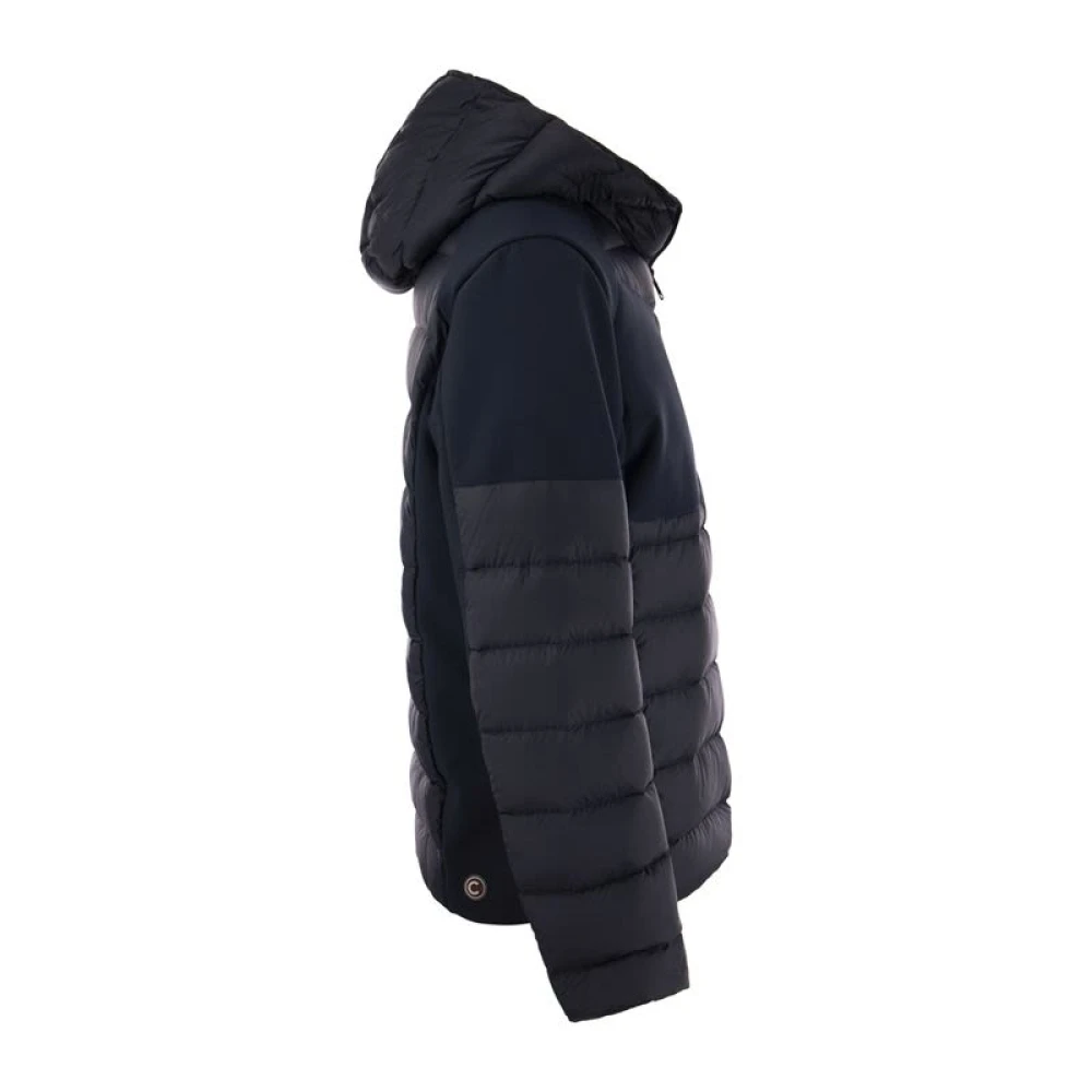 Colmar Nieuwe Warrior Gewatteerde jas met capuchon in dubbele stof. Blue Heren
