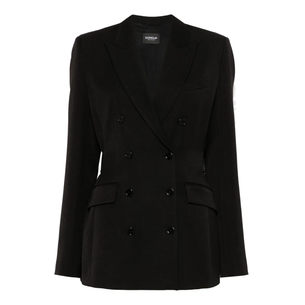 Dondup Zwarte double-breasted blazer Black Dames