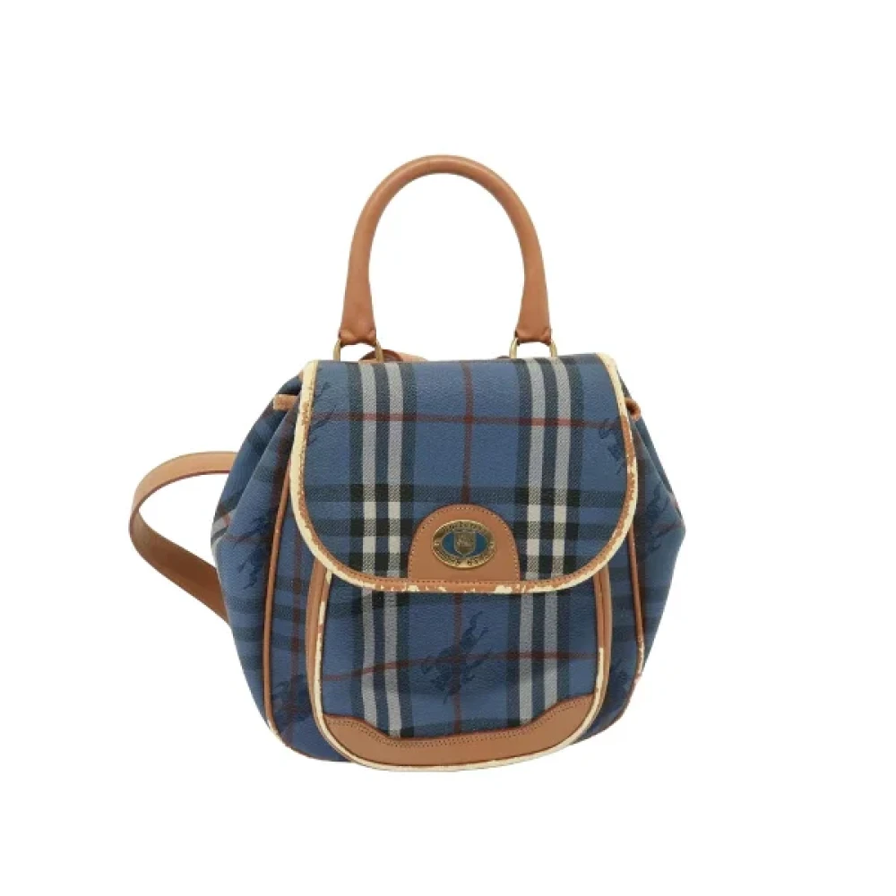 Burberry Vintage Pre-owned Leather shoulder-bags Blue Dames