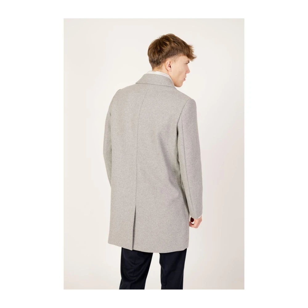 Antony Morato Grijze Wollen Blend Jas Mannen Gray Heren