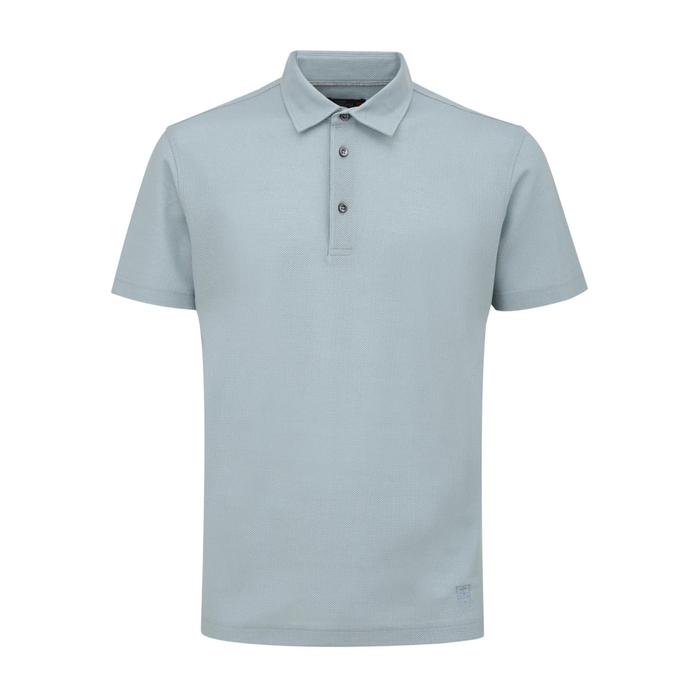 Corneliani Blauw Polo Shirt Klassiek Korte Mouw Blue Heren