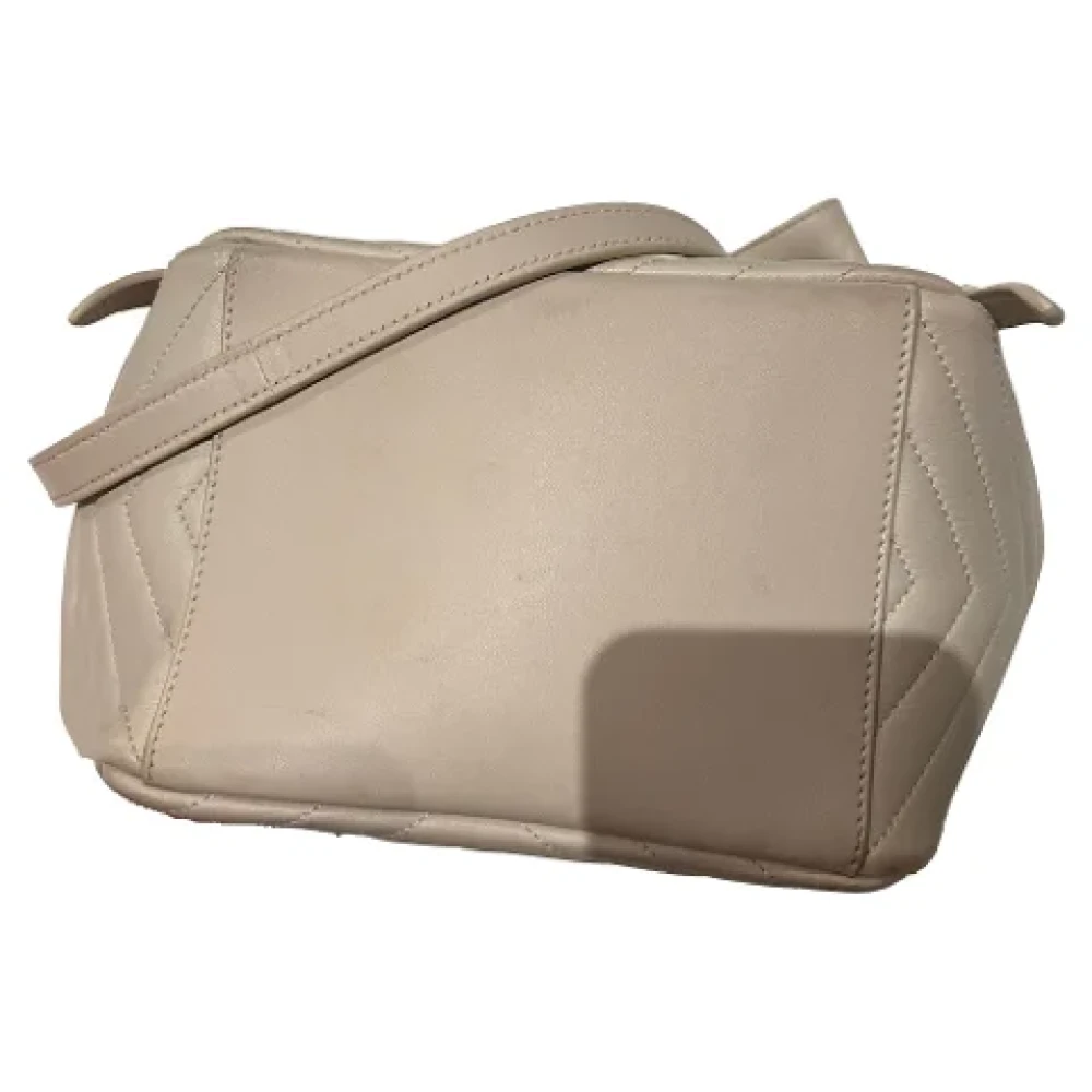 Yves Saint Laurent Vintage Pre-owned Leather travel-bags Beige Dames