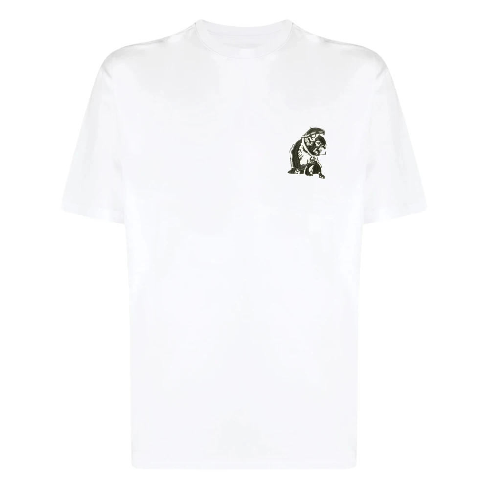 Emporio Armani Lyocell Katoenen T-shirt White Heren