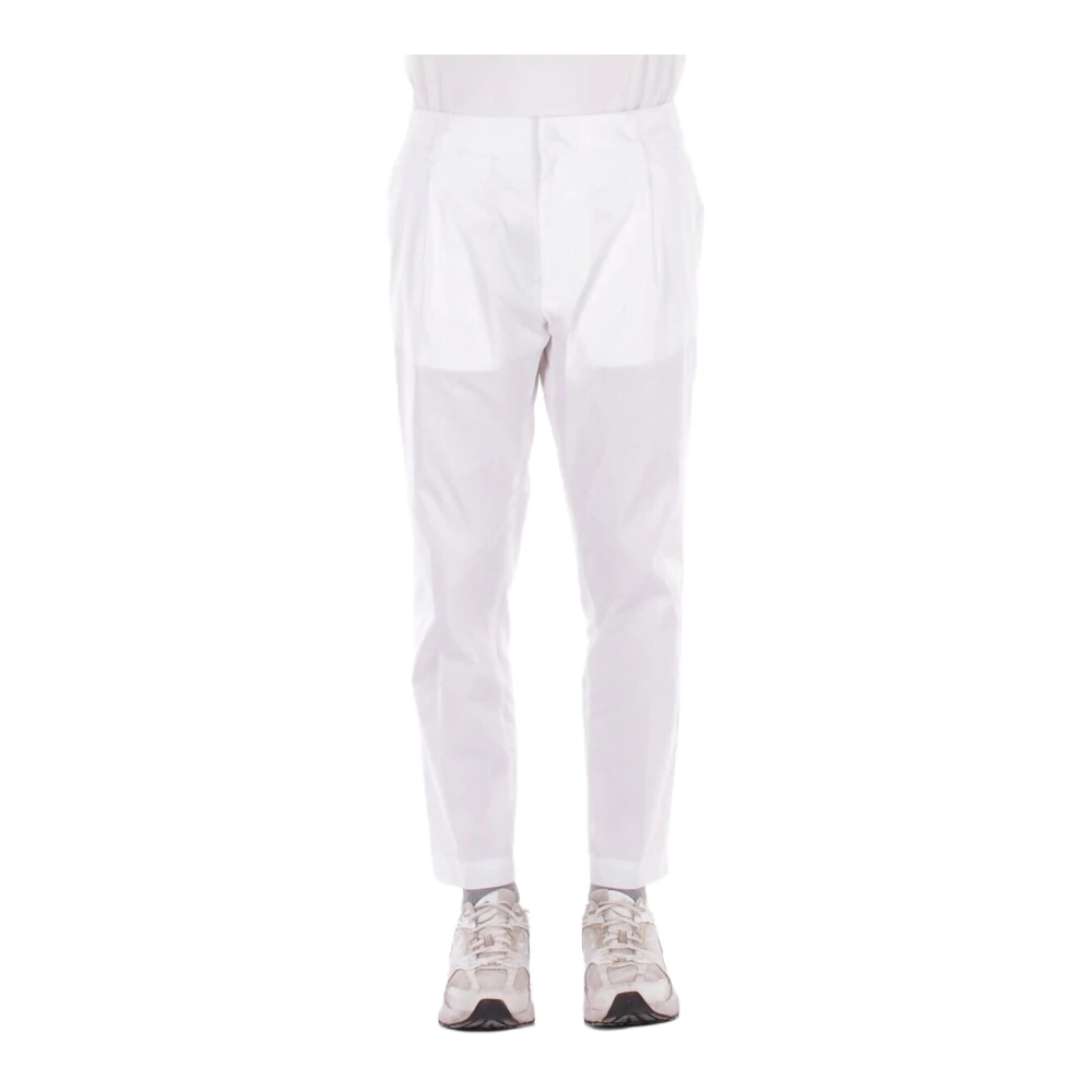 Dondup Men's White Ben Trousers - Slim-Fit Trousers - W34 - Trousers
