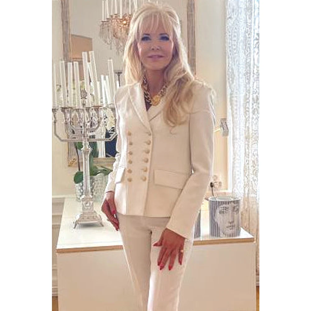 Seafarer Kort Getailleerde Blazer van Wolcanvas White Dames