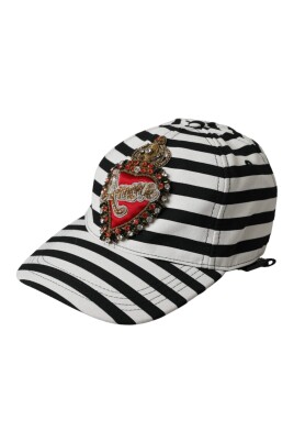 black-white-striped-amore-heart-baseball-cap