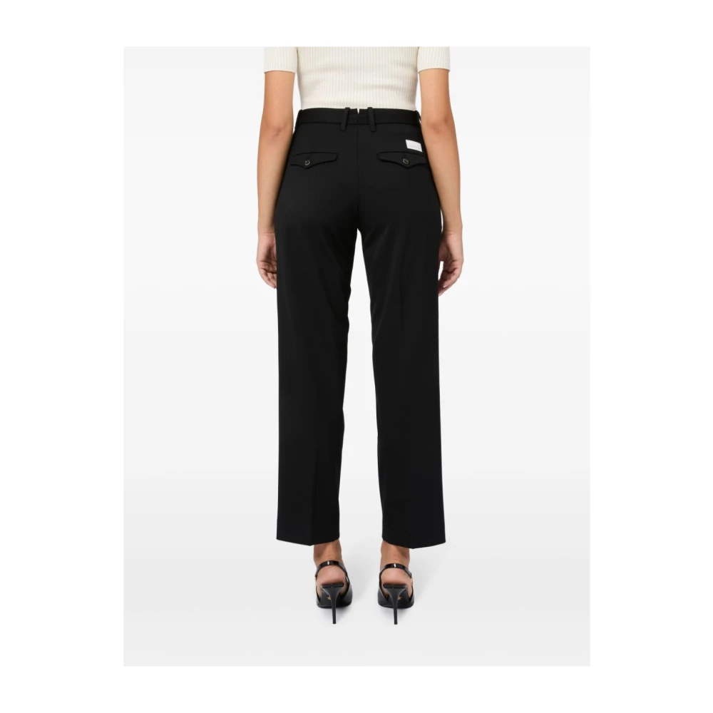 Nine In The Morning Stretch wollen broek in zwart Black Dames