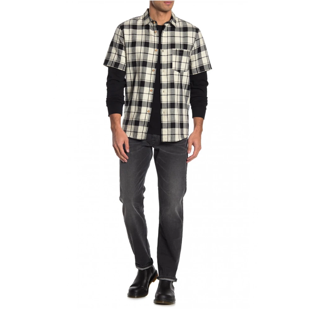 Diesel Grijze tapered stretch jeans Gray Heren