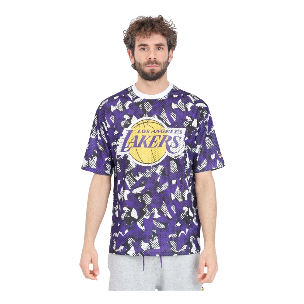 New era LA Lakers NBA Team Mesh T-shirt Multicolor Heren