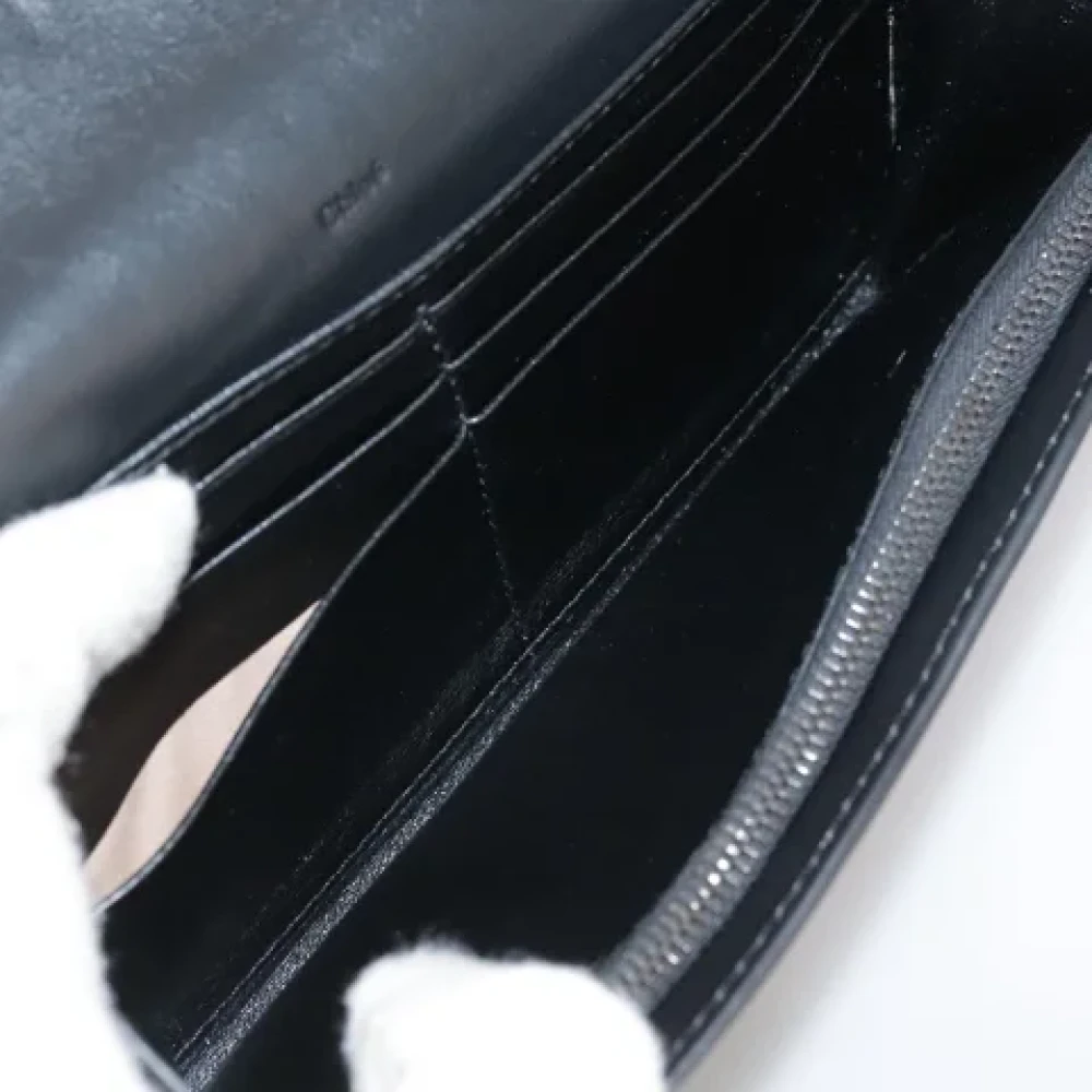 Chloé Pre-owned Leather wallets Black Dames