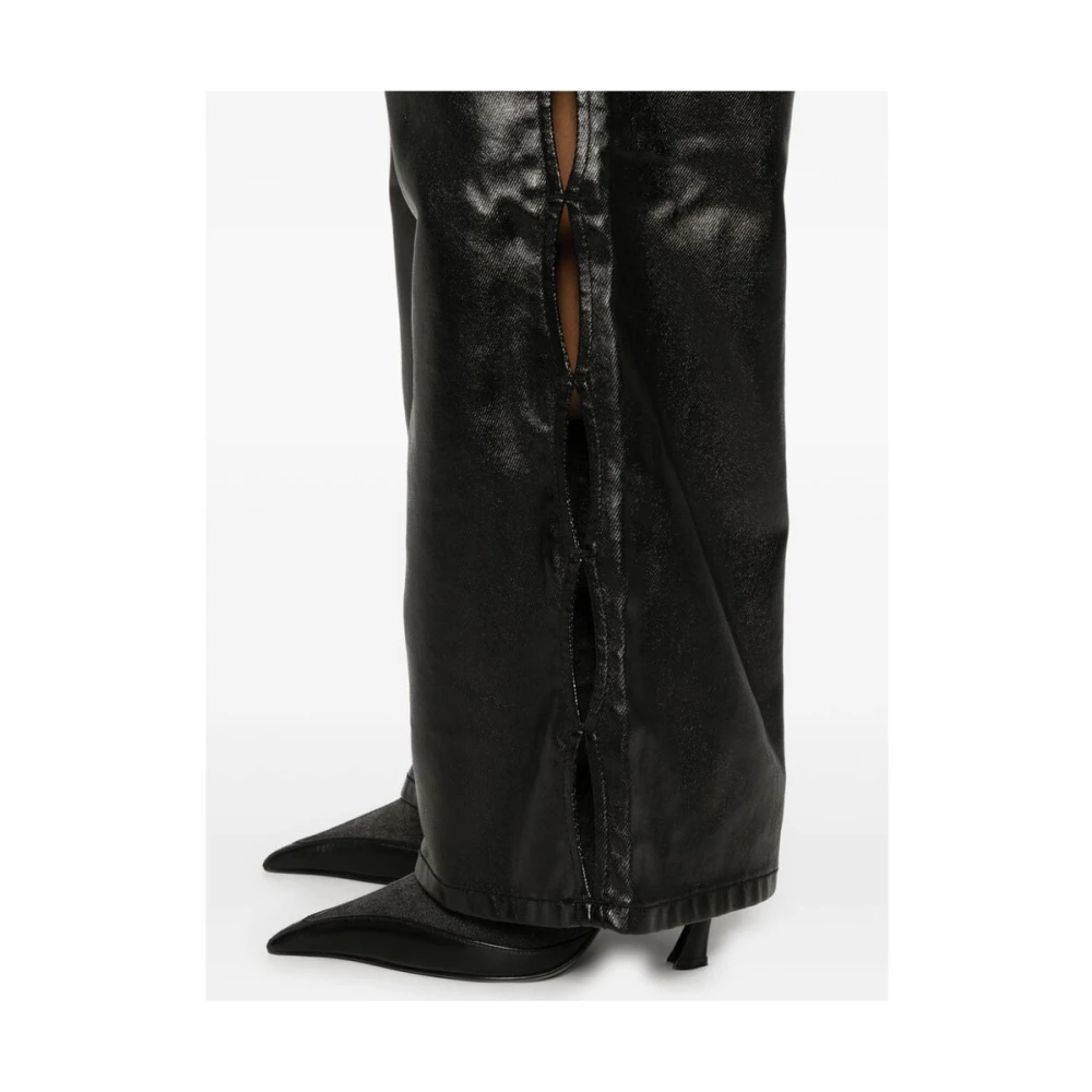 Purple Brand High-Rise Wide Leg Jeans Black Dames