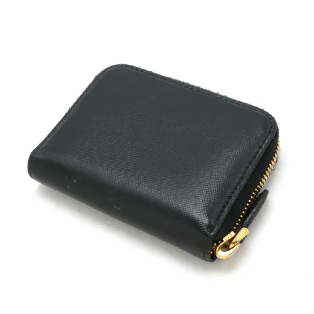 Prada Vintage Pre-owned Leather wallets Black Dames