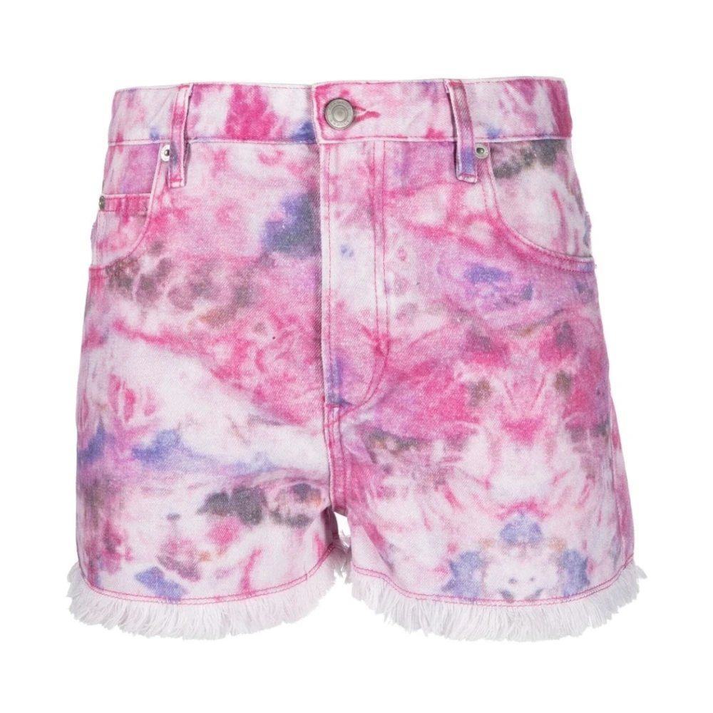 Isabel marant Tie-Dye Frayed Mulberry Shorts Multicolor Dames