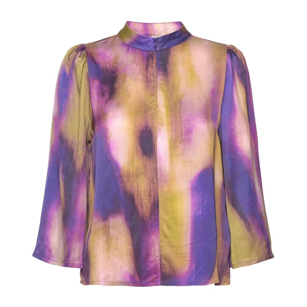 My Essential Wardrobe Elegante Mariamw Blouse in Parachute Purple Aop Multicolor Dames