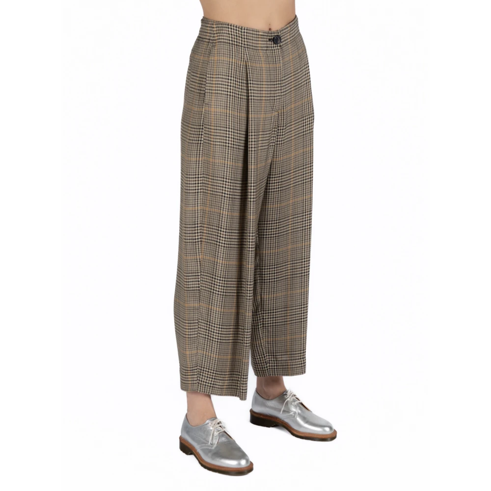 Phisique du Role Shepherds Check Straight-Leg Broek Multicolor Dames