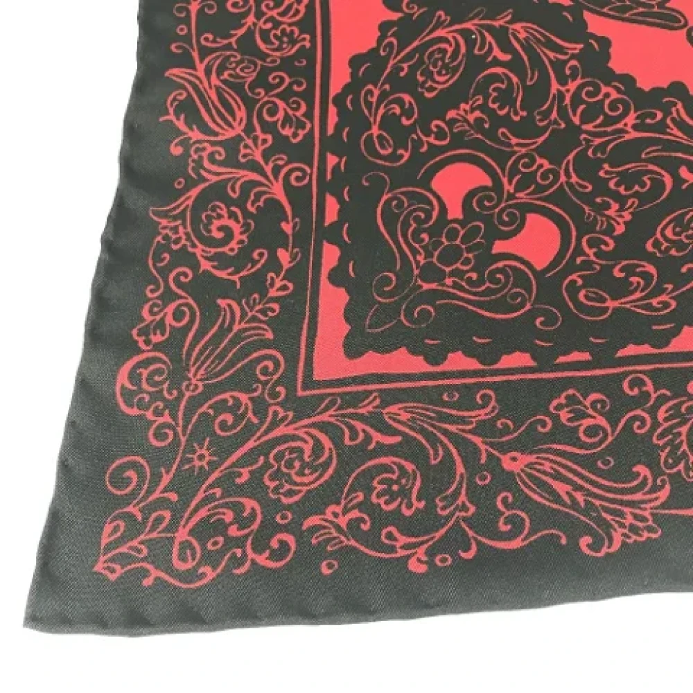 Dior Vintage Pre-owned Fabric scarves Black Dames