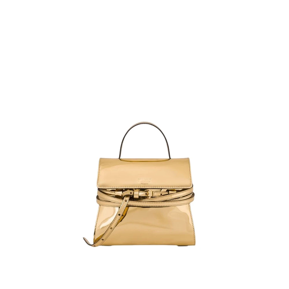 Moschino Women's Yellow Tie Me Small Handbag - Handbags - One Size - Bags
