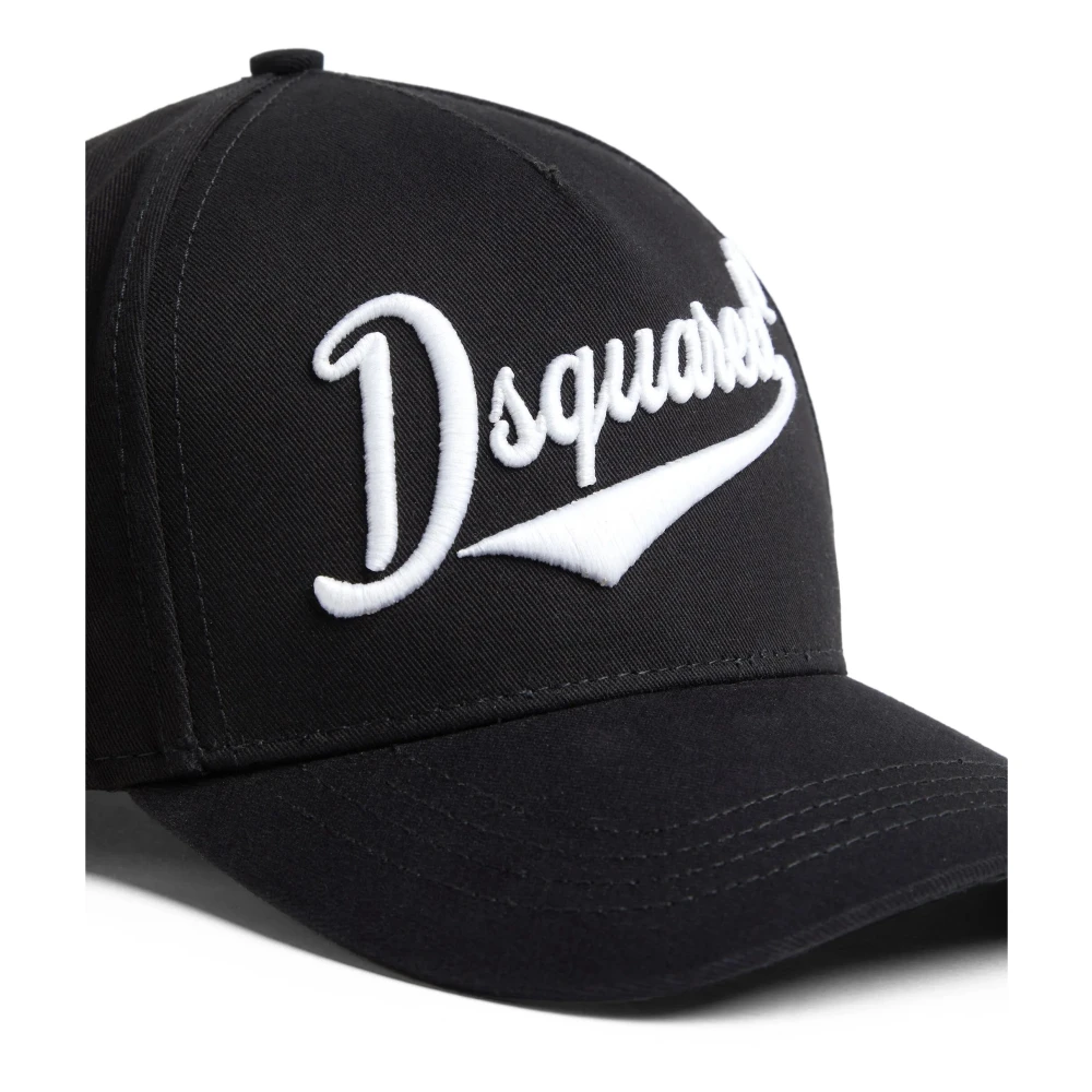 Dsquared2 Zwarte baseballpet met Maxi-logo Black Heren