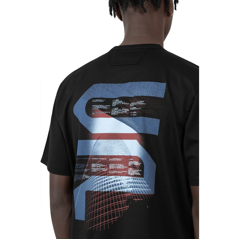 C.P. Company Urban Graphics T-shirt Zwart met Prints Black Heren