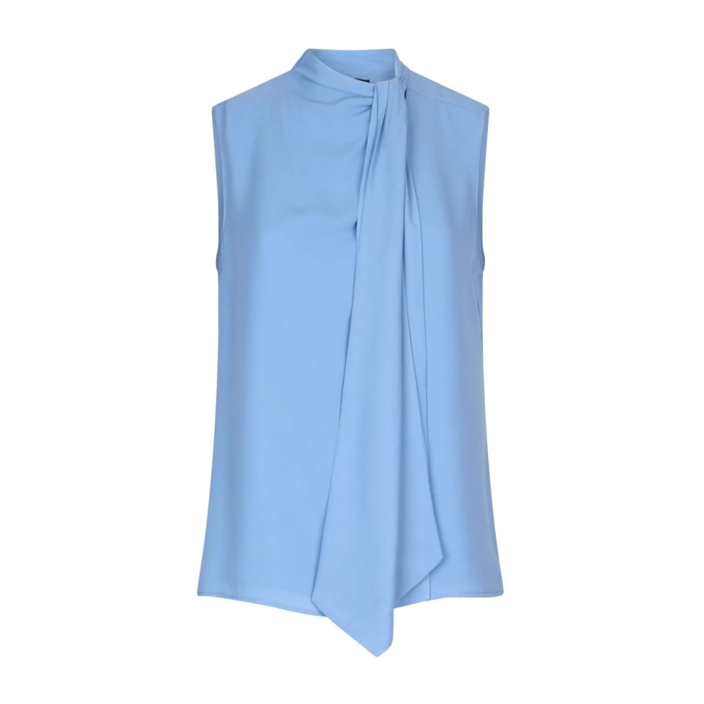 Liu Jo Blauwe Charme Hoge Hals Top Blue Dames