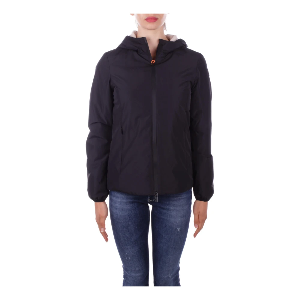 Suns Zwarte Hoodie met Ritszakken Black Dames