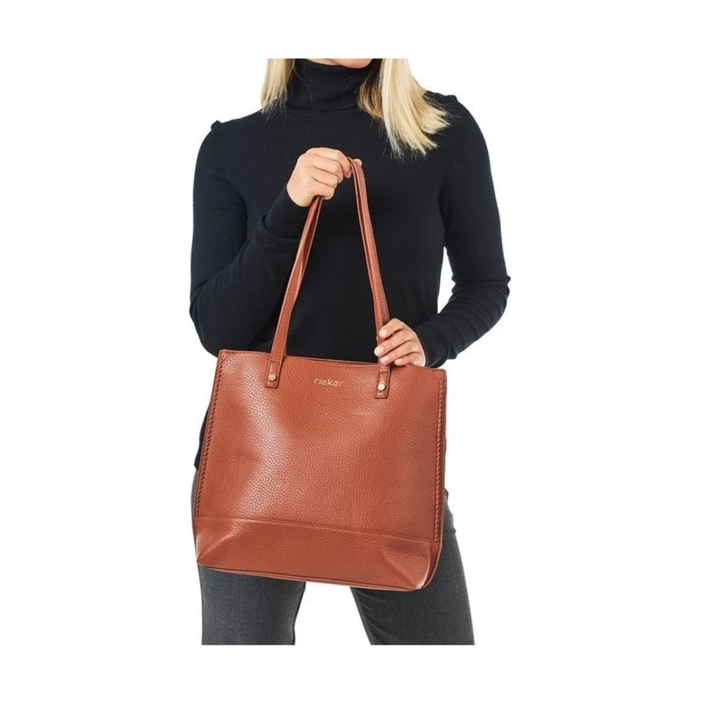 Rieker Casual Beige Tote Bag Brown Dames