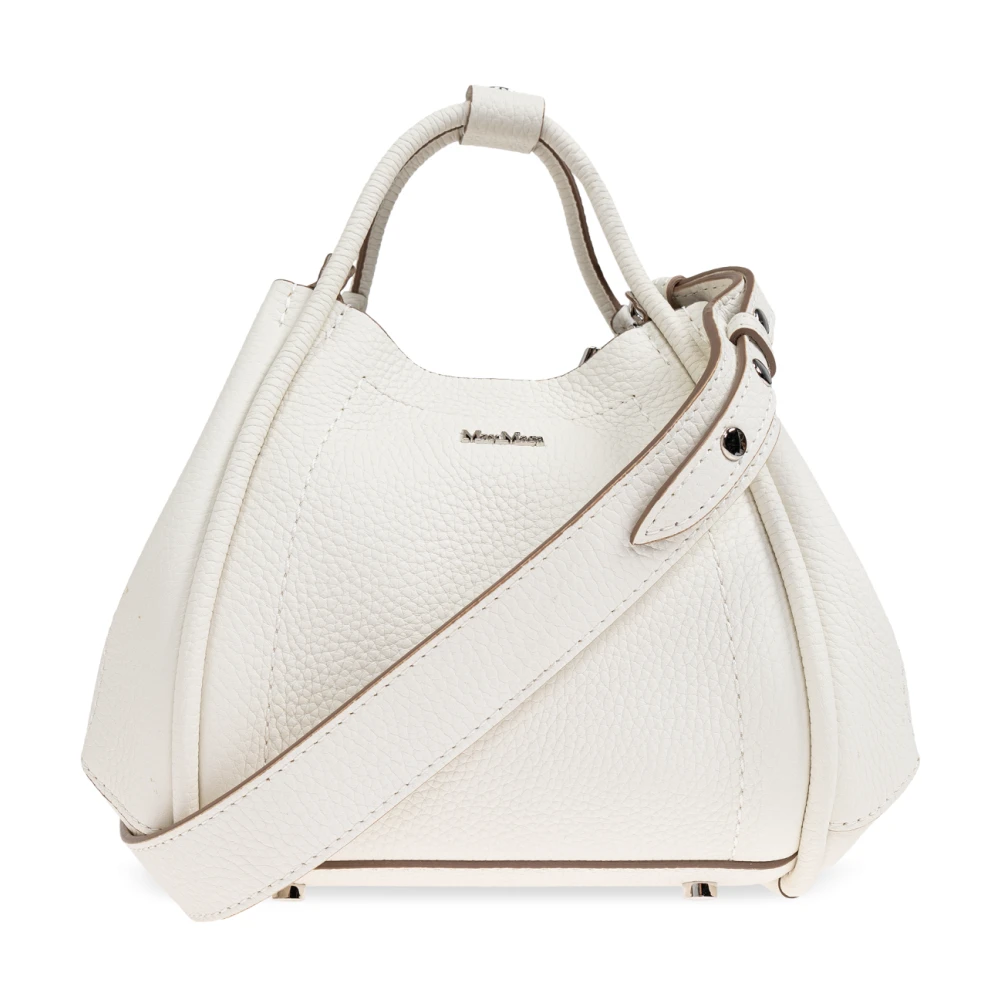 Max Mara Handtas Drummedmarinexs White Dames