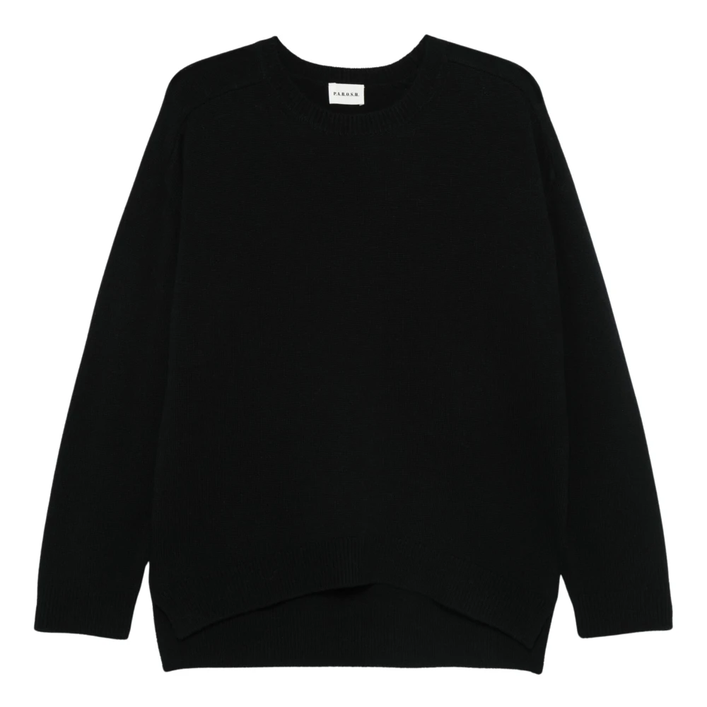 P.a.r.o.s.h. Zwarte Gebreide Top Black Dames