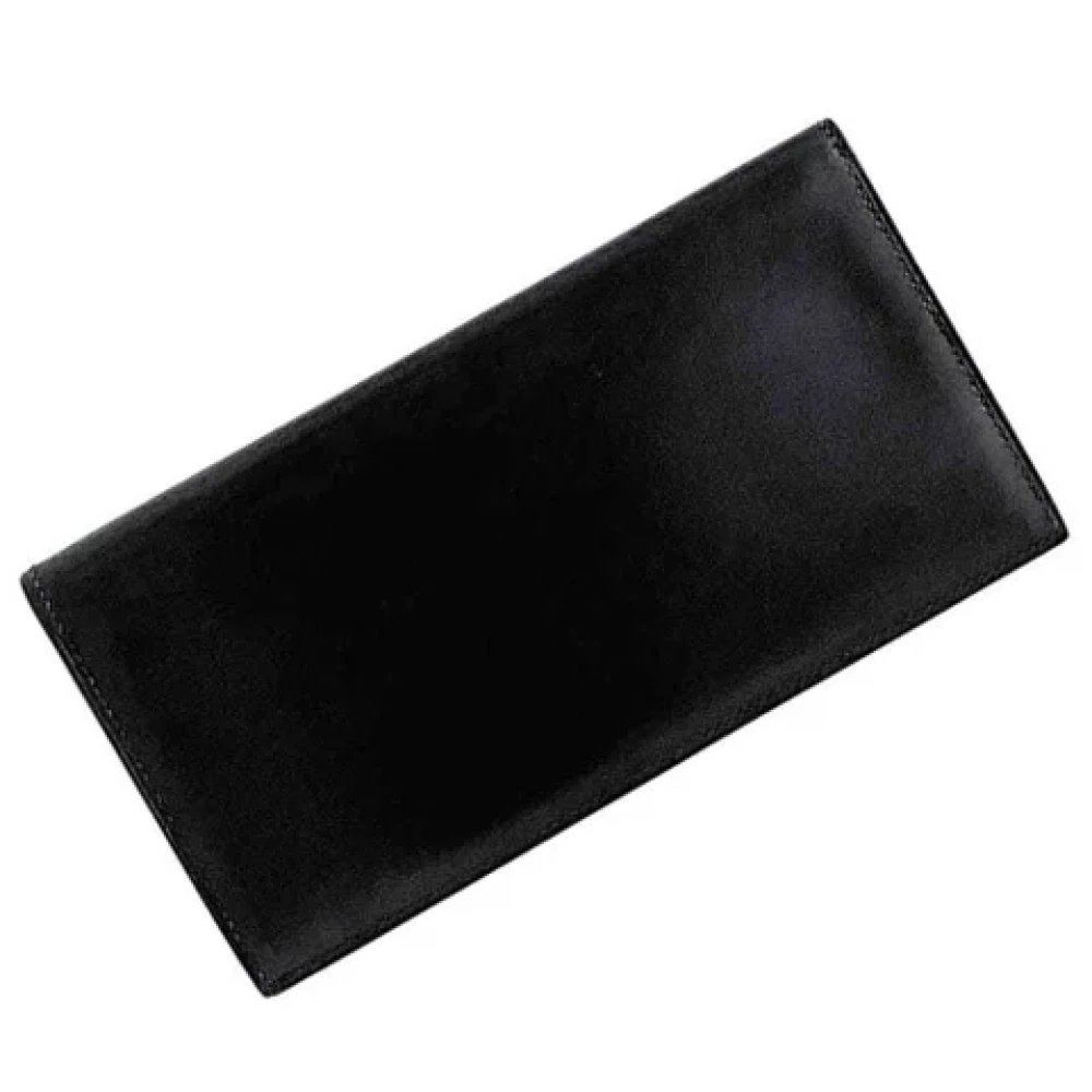 Hermès Vintage Pre-owned Leather wallets Black Heren