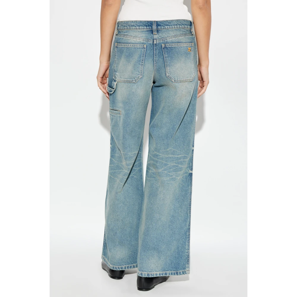 Courrèges Wijd uitlopende jeans Blue Dames